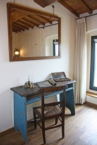 Old school desk used as a desk