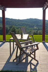 Relax under the pergola by the pool