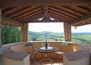 Precious details and exterior views of exclusive villa in Chianti
